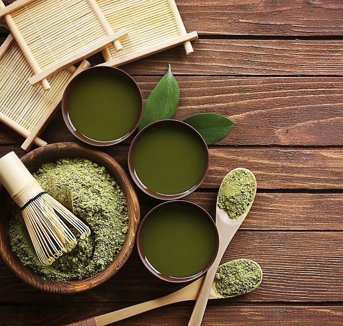 Vivid green organic matcha powder from Kagoshima second flush Nibancha harvest